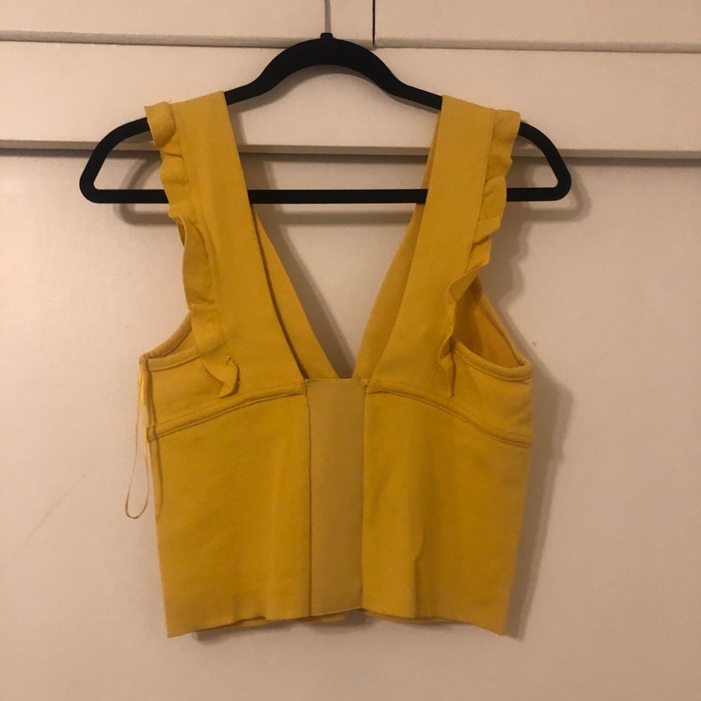 Yellow Ruffled Zara Tank - Picture 3 of 3